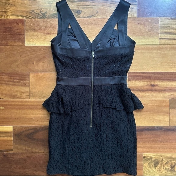 XOXO Black Lace Peplum Dress - Picture 6 of 10